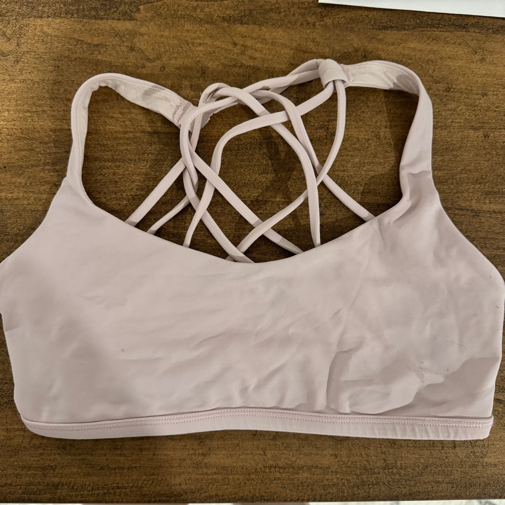 Lululemon sports bra light pink - size 6